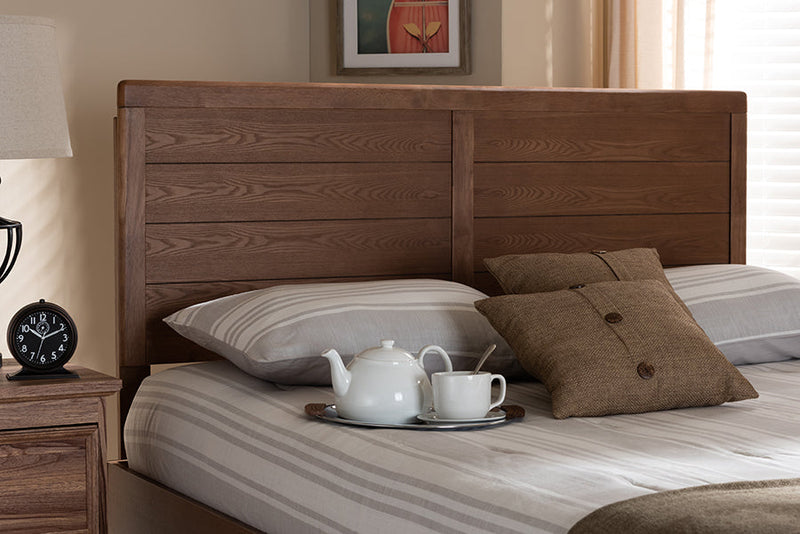 Eren Walnut Brown Full Size Headboard Baxton