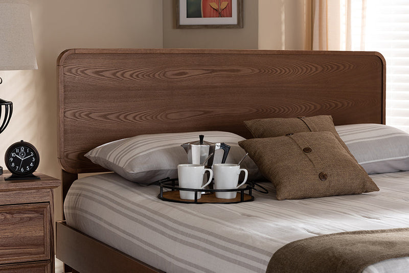 Wina Walnut Brown Full Size Headboard Baxton