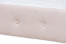 Amy Light Pink Velvet Fabric Upholstered Full Size Daybed w/Trundle Baxton