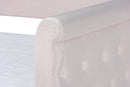 Amy Light Pink Velvet Fabric Upholstered Full Size Daybed w/Trundle Baxton