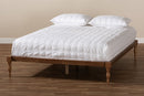 Lakota Walnut Brown Queen Size Platform Bed Baxton