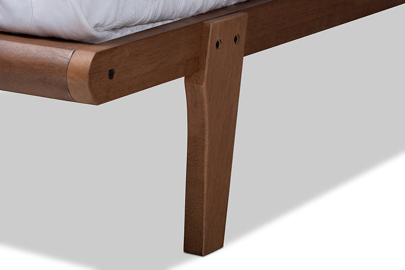 Horace Walnut Brown King Size Platform Bed Baxton