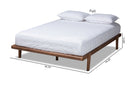 Horace Walnut Brown Queen Size Platform Bed Baxton