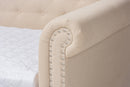 Vance Beige Fabric Upholstered Full Size Daybed w/Trundle Baxton