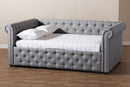 Vance Gray Fabric Upholstered Queen Size Daybed Baxton
