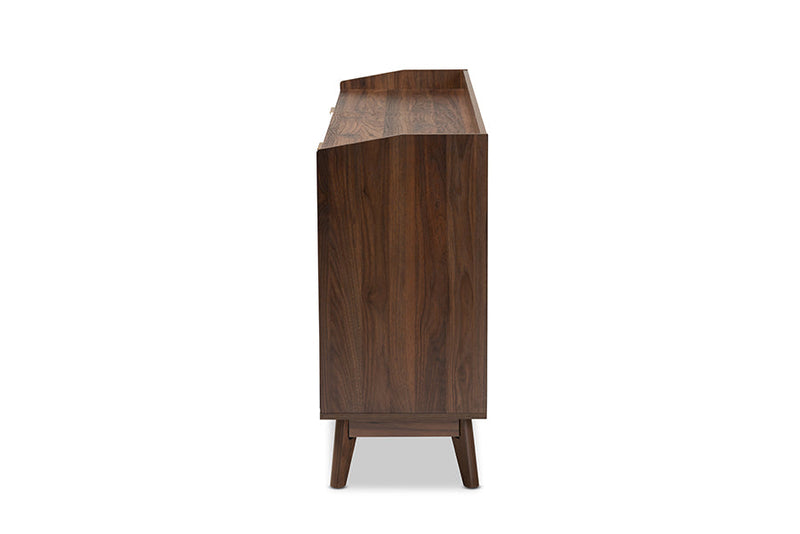 Linus Walnut Brown Finished 6-Drawer Wood Dresser Baxton