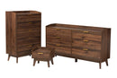 Linus Walnut Brown 3-Piece Storage Set Baxton