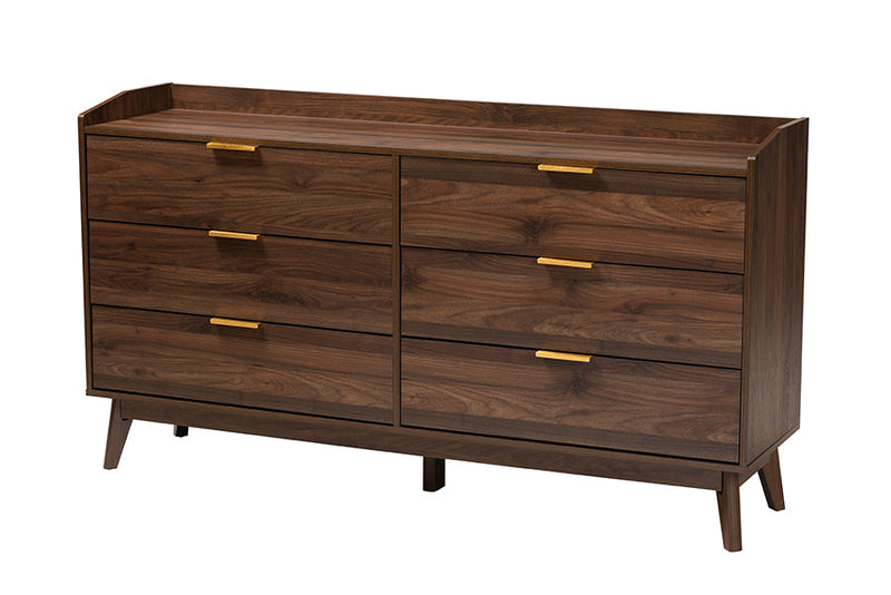 Linus Walnut Brown 3-Piece Storage Set Baxton