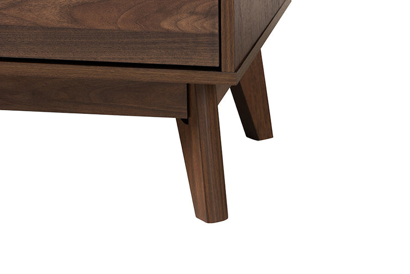 Linus Walnut Brown 3-Piece Storage Set Baxton