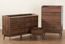 Linus Walnut Brown 3-Piece Storage Set Baxton