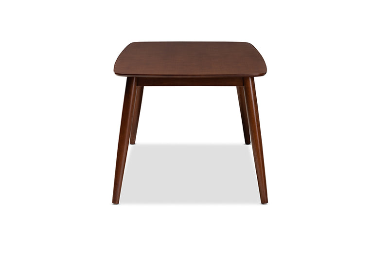 Giza Mid-Century Modern Walnut Finished Wood Dining Table