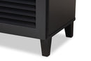 Theo Dark Gray Finished 5-Shelf Wood Shoe Storage Cabinet w/Drawer Baxton