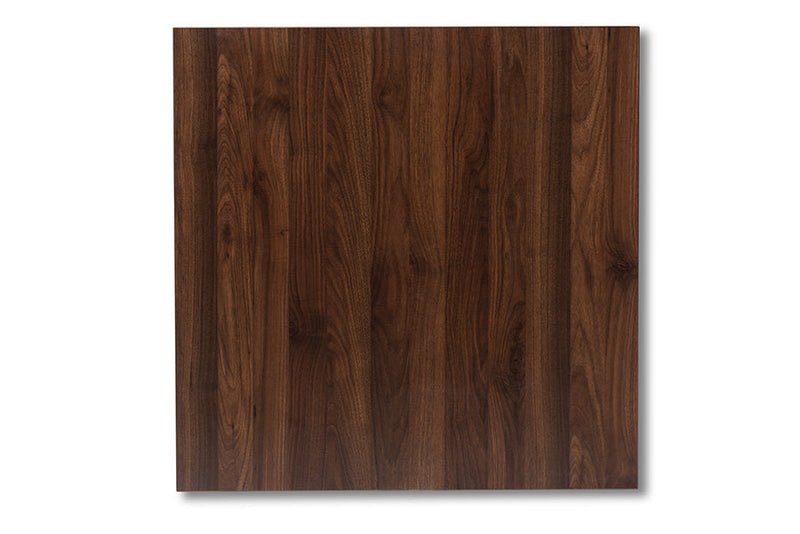 Nadira Gray Fabric Upholstered Dark Walnut-Finished 5-Piece Wood Dining Set Baxton