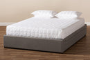 Finnick Light Gray Fabric Upholstered 4-Drawer Queen Size Platform Storage Bed Baxton