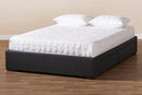 Finnick Dark Gray Fabric Upholstered 4-Drawer Queen Size Platform Storage Bed Baxton