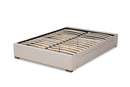 Finnick Beige Fabric Upholstered 4-Drawer Queen Size Platform Storage Bed Baxton