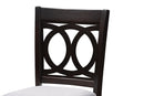 Aspen Gray Fabric Upholstered Espresso Brown Finished 5-Piece Wood Pub Set Baxton