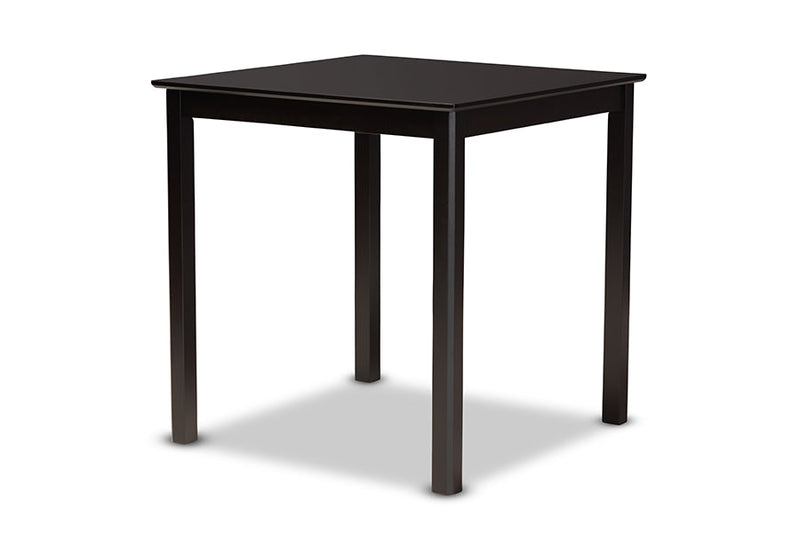 Iden Gray Fabric Upholstered Espresso Brown Finished 5-Piece Wood Pub Set Baxton