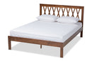 Crawford Walnut Queen Size Platform Bed Baxton