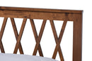 Crawford Walnut Queen Size Platform Bed Baxton