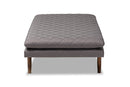 Hermes Gray Fabric Upholstered Walnut Daybed Baxton