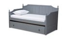 Norwich Gray Twin Size Daybed w/Trundle Baxton