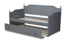 Norwich Gray Twin Size Daybed w/Trundle Baxton