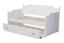 Norwich White Twin Size Daybed w/Trundle Baxton