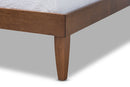 Prescott Walnut Brown Finished Twin Size Platform Bed Baxton