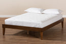 Prescott Walnut Brown Finished Queen Size Platform Bed Baxton