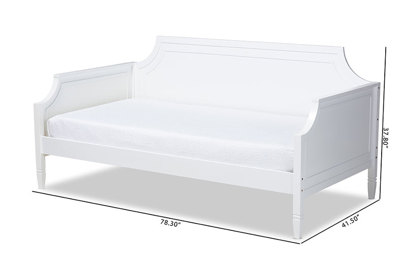 Nox Classic and Traditional White Finished Wood Twin Size Daybed