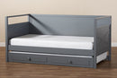 Ellie Gray Twin Size Daybed w/Trundle Baxton