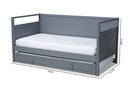 Ellie Gray Twin Size Daybed w/Trundle Baxton