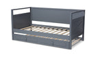Ellie Gray Twin Size Daybed w/Trundle Baxton