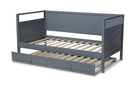 Ellie Gray Twin Size Daybed w/Trundle Baxton
