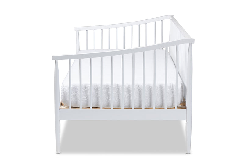 Ardon Classic and Traditional White Finished Wood Twin Size Spindle Daybed