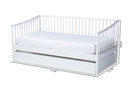 Ardon White Twin Size Spindle Daybed w/Trundle Baxton