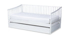 Ardon White Twin Size Spindle Daybed w/Trundle Baxton