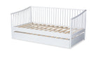 Ardon White Twin Size Spindle Daybed w/Trundle Baxton