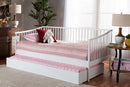 Ardon White Twin Size Spindle Daybed w/Trundle Baxton