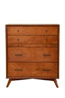 Melbourne 4 Drawer Multifunction Chest w/Pull Out Tray, Acorn Alpine