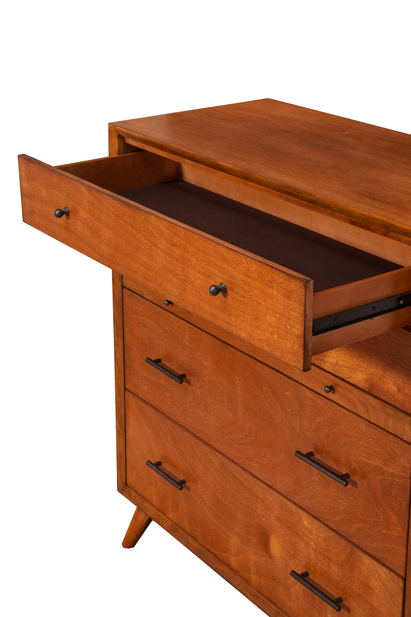 Melbourne 4 Drawer Multifunction Chest w/Pull Out Tray, Acorn