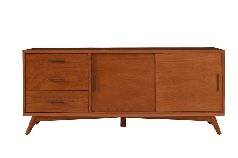 Melbourne 3 Drawers & 2 Sliding Doors Large TV Stand, Acorn Alpine
