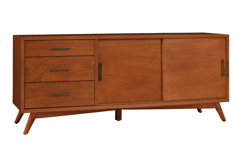 Melbourne 3 Drawers & 2 Sliding Doors Large TV Stand, Acorn Alpine