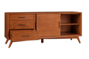 Melbourne 3 Drawers & 2 Sliding Doors Large TV Stand, Acorn Alpine