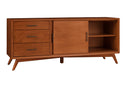Melbourne 3 Drawers & 2 Sliding Doors Large TV Stand, Acorn Alpine