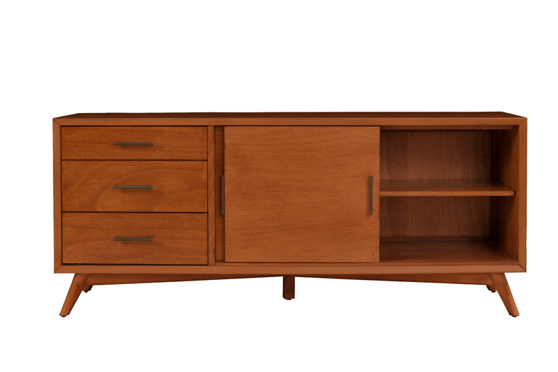 Melbourne 3 Drawers & 2 Sliding Doors Large TV Stand, Acorn Alpine