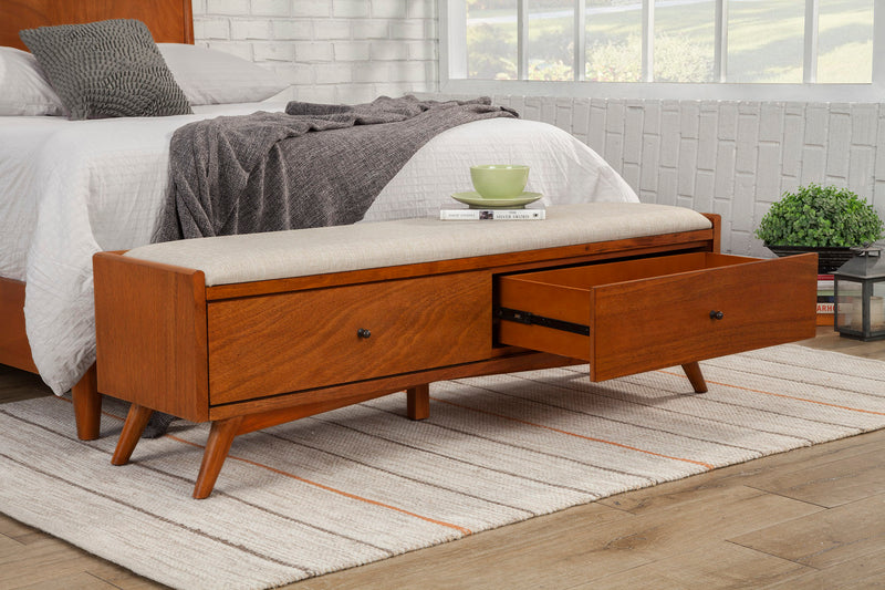 Melbourne 2 Drawers Bench, Acorn