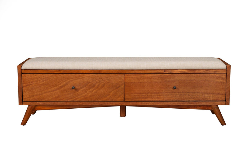Melbourne 2 Drawers Bench, Acorn Alpine