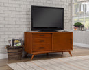 Melbourne 3 Drawers & 1 Door Small TV Stand, Acorn Alpine